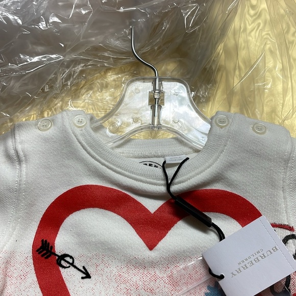 NWT Burberry six month fleece one piece with hearts from Neiman Marcus, CUTE! - Picture 6 of 7